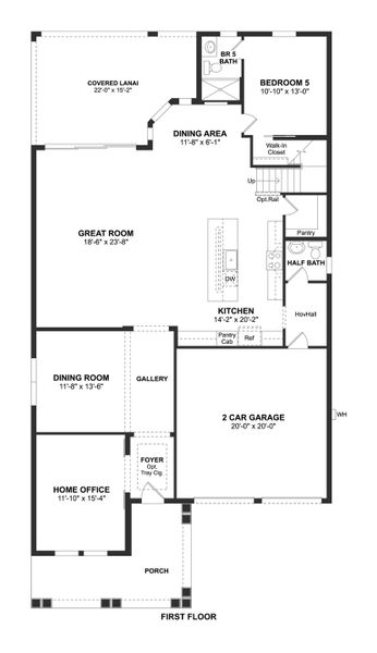 2D floor plan layout for the Xavier II by K. Hovnanian® Homes in Osprey Ranch, Winter Garden, FL (Image 3). 2D floor plan layout for the Xavier II by K. Hovnanian® Homes in Osprey Ranch, Winter Garden, FL (Image 3).