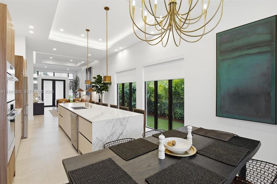 Furnished interior view inside a new home in , Miami (Image 25).