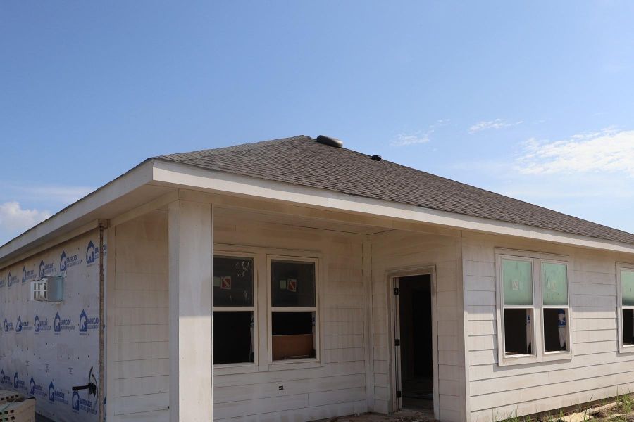 Covered patio in the backyard Covered patio in the backyard