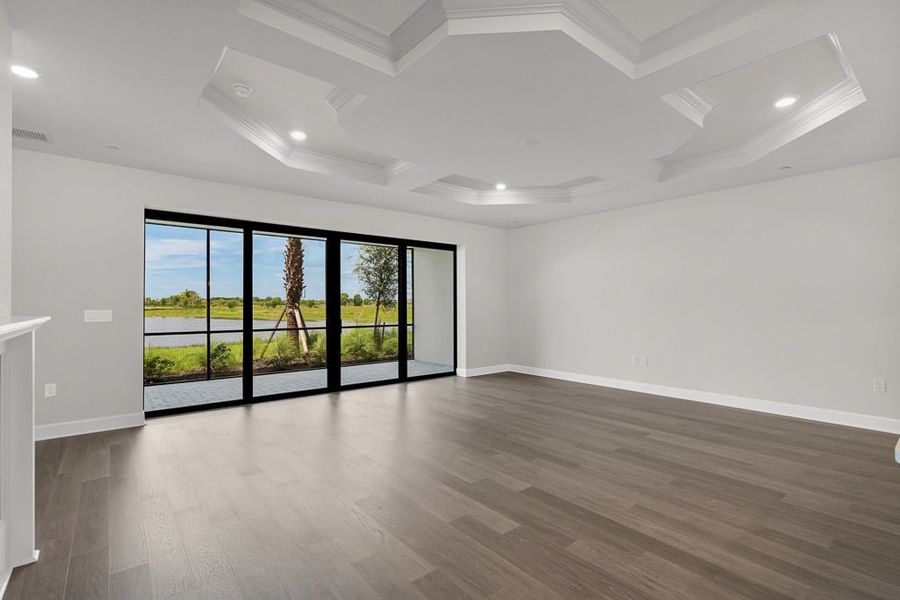 Spacious, unfurnished interior of a new home in Esplanade by the Islands Coach Homes, Naples (Image 11). Spacious, unfurnished interior of a new home in Esplanade by the Islands Coach Homes, Naples (Image 11).