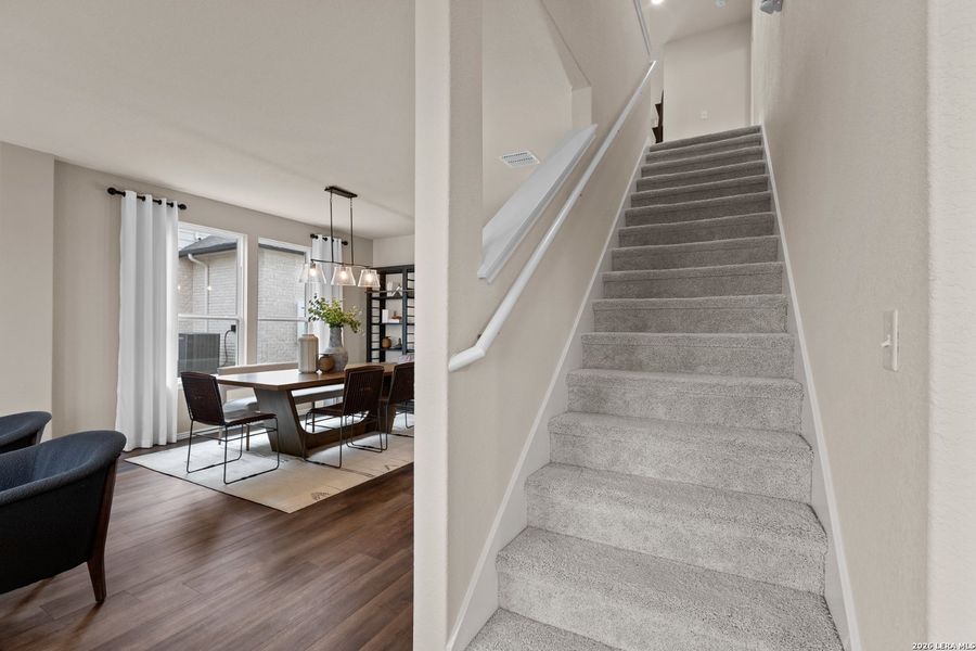 Furnished interior view inside a new home in Horizon Ridge, San Antonio (Image 3). Furnished interior view inside a new home in Horizon Ridge, San Antonio (Image 3).