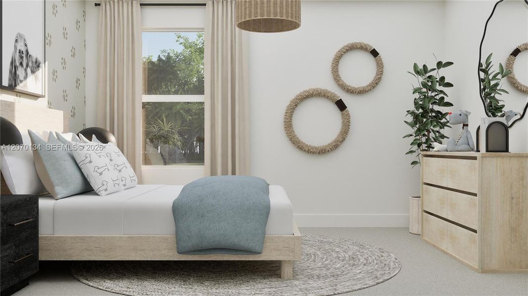 Furnished interior view inside a new home in , Miami (Image 14).