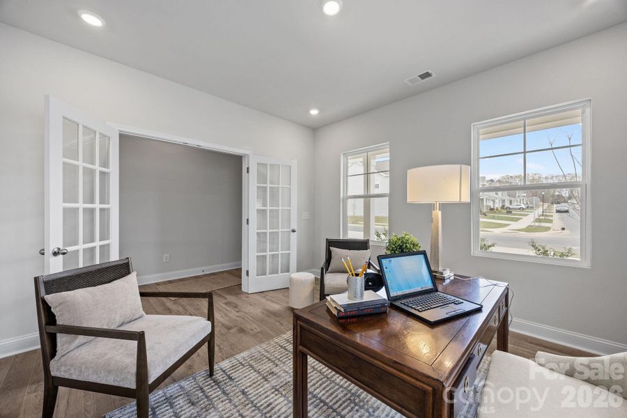 Office space with staging