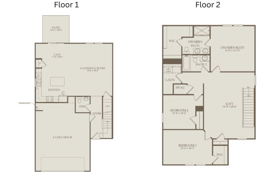 2D floor plan layout of this home in Westford, Sanford, NC (Image 3).