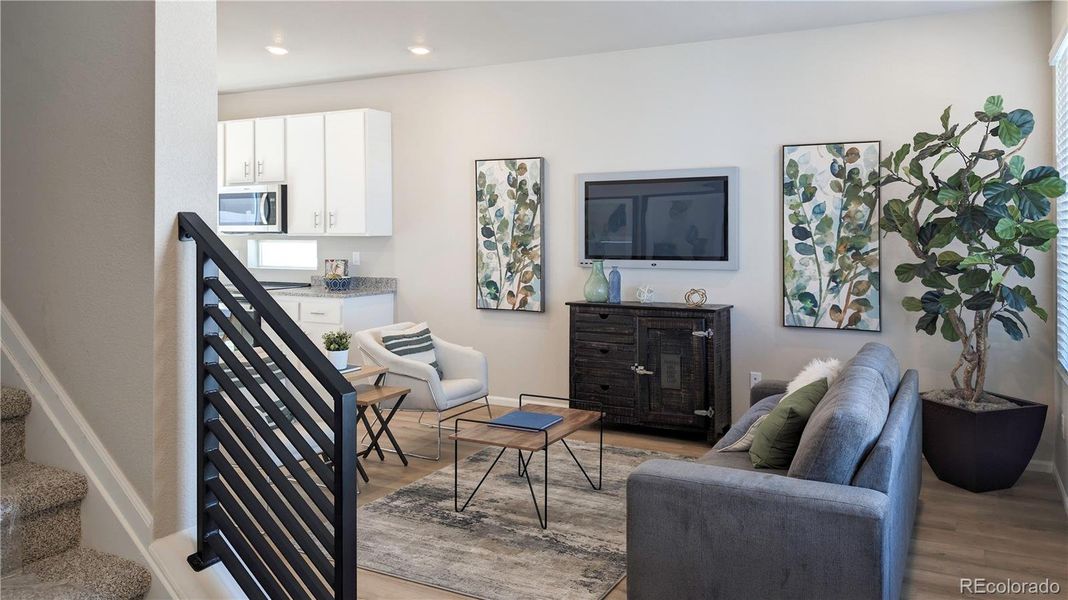 Furnished interior view inside a new home in Thompson River Ranch, Johnstown (Image 10).