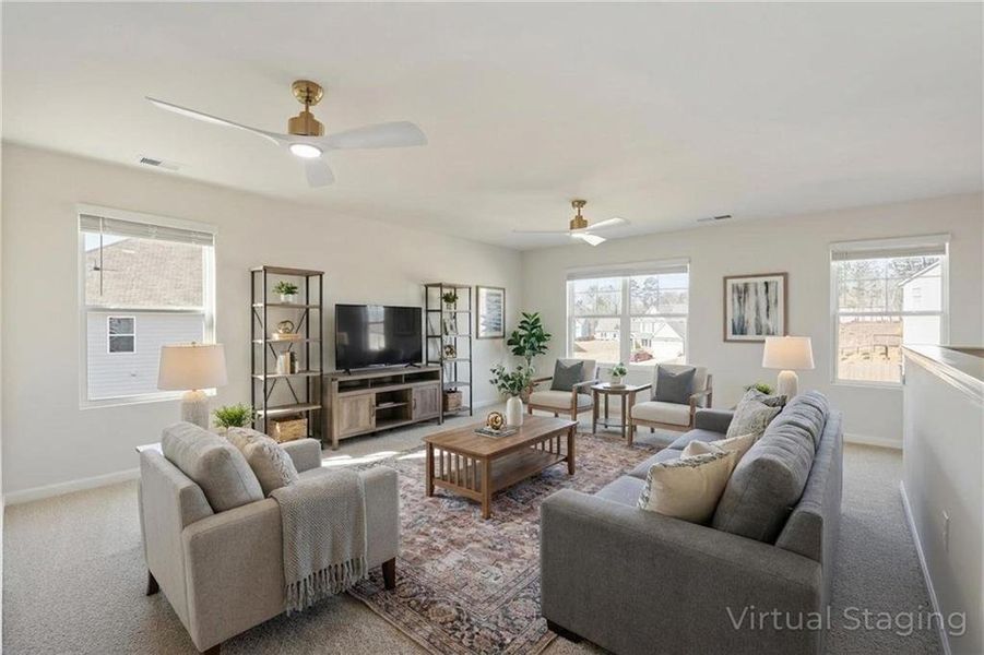 Furnished interior view inside a new home in , Braselton (Image 15). Furnished interior view inside a new home in , Braselton (Image 15).