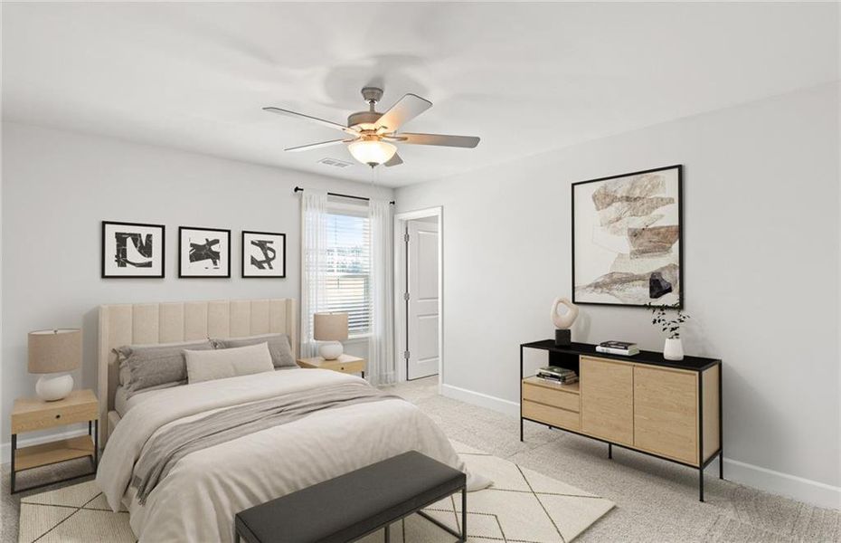 Furnished interior view inside a new home in Haverhill Estates, Dacula (Image 16).