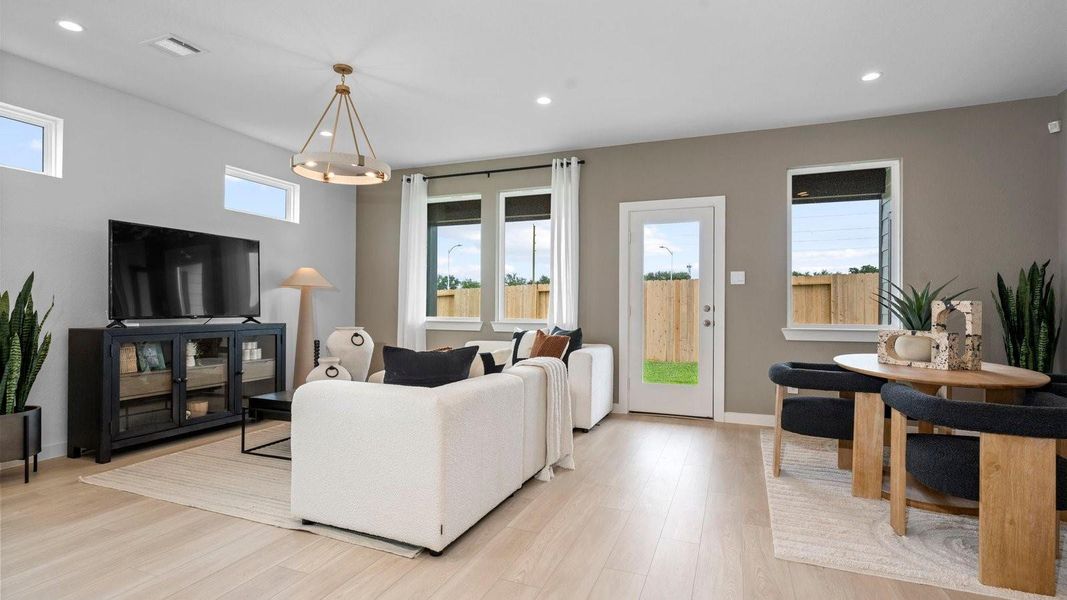 open concept living room