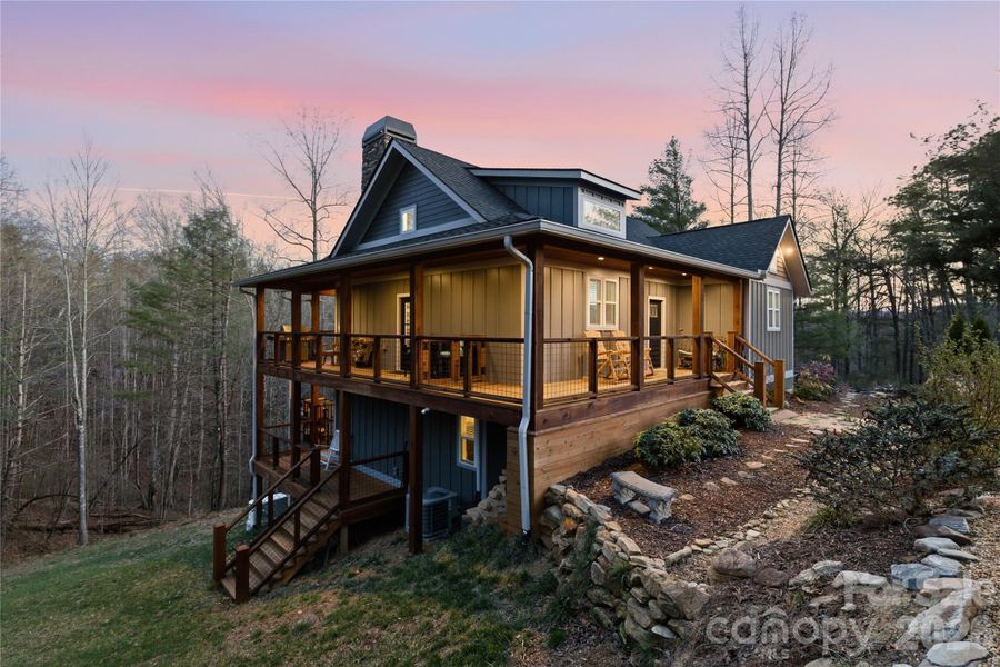 Exterior details and patio area of a home in , Hendersonville (Image 23).
