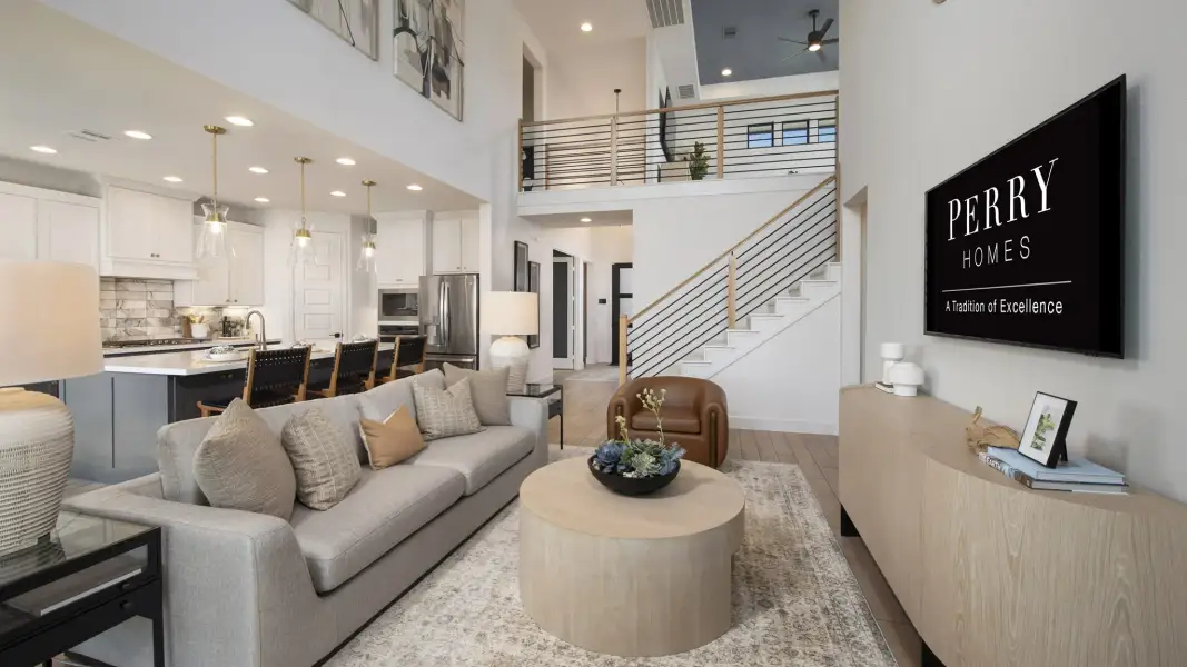 Furnished interior view inside a new home in Artavia, Conroe (Image 6).