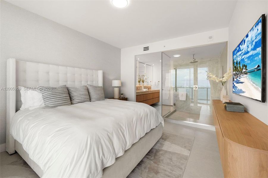 Furnished interior view inside a new home in , Miami (Image 35).