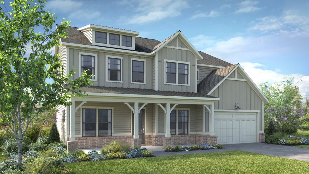 Representative exterior photo of a completed home built from the Tuscany by Taylor Morrison in Wayt Farm, Cumming, GA (Image 3).
