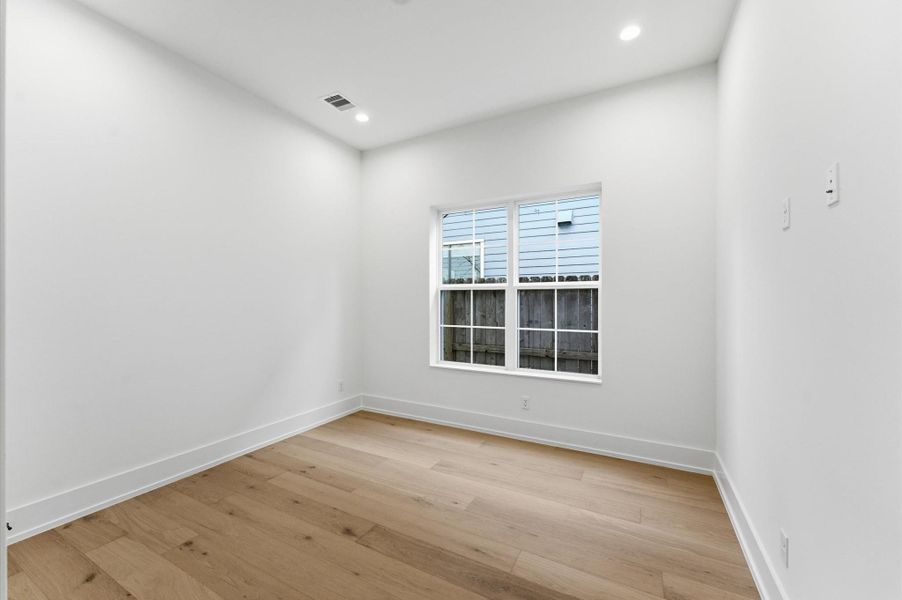 Guest suite or study is located on the first floor.