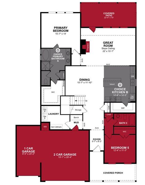 2D floor plan layout of this home in Brookville Estates, Forney, TX (Image 2). 2D floor plan layout of this home in Brookville Estates, Forney, TX (Image 2).