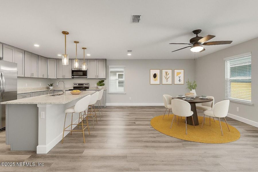 Furnished interior view inside a new home in , Jacksonville (Image 14). Furnished interior view inside a new home in , Jacksonville (Image 14).