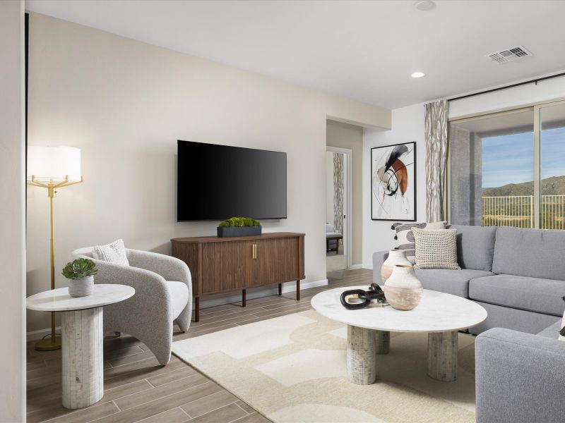 Furnished interior view inside a new home in Summit at Rocking K, Tucson (Image 10). Furnished interior view inside a new home in Summit at Rocking K, Tucson (Image 10).