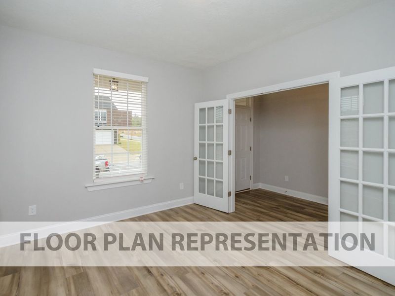 Flex Room with Doors Floorplan Representation Photo | The Fairport II Plan