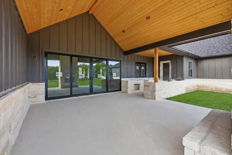 Exterior details and patio area of a home in , Bryan (Image 4).