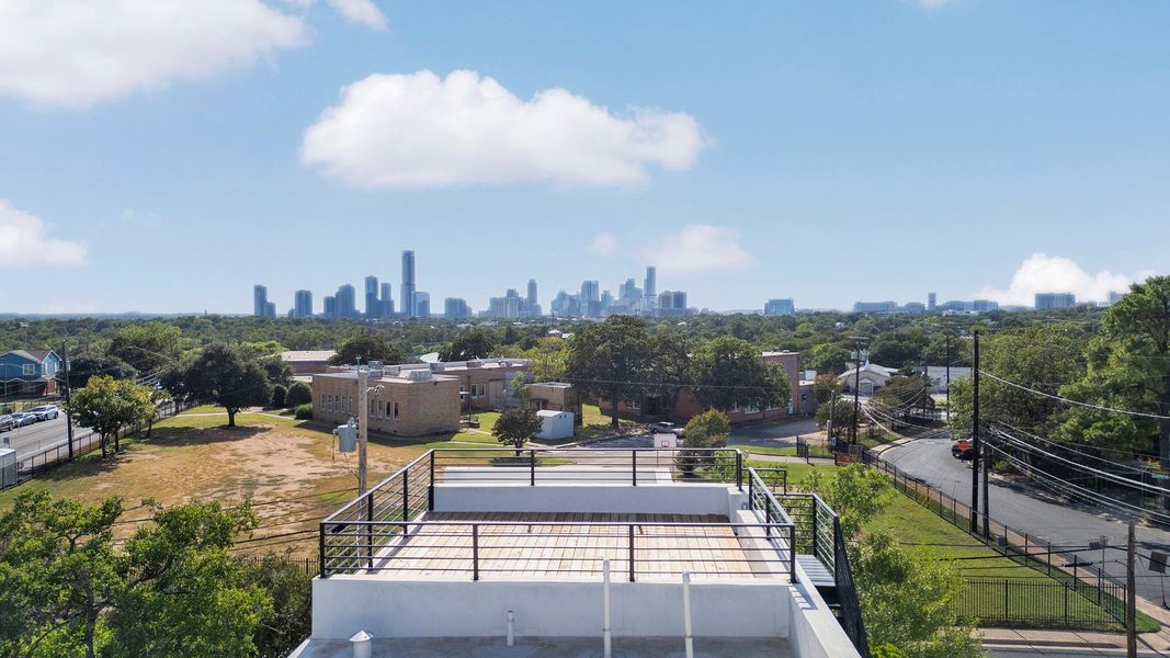 Aerial view of city skyline
