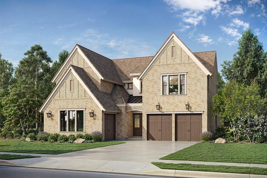 Representative exterior photo of a completed home built from the Hampton II by Landon Homes in Fields Prestige - 60's, Frisco, TX (Image 6).