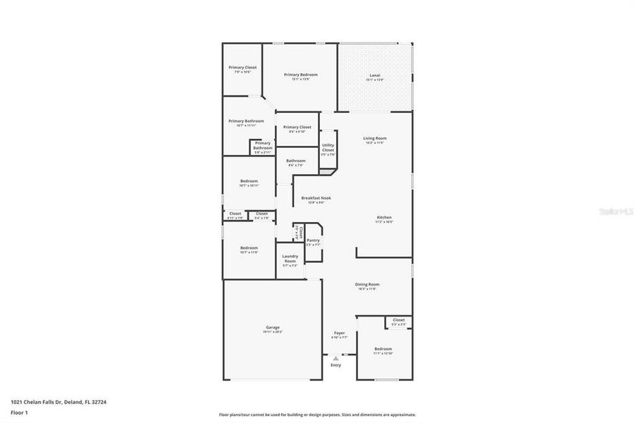 2D floor plan layout of this home in , Deland, FL (Image 3). 2D floor plan layout of this home in , Deland, FL (Image 3).