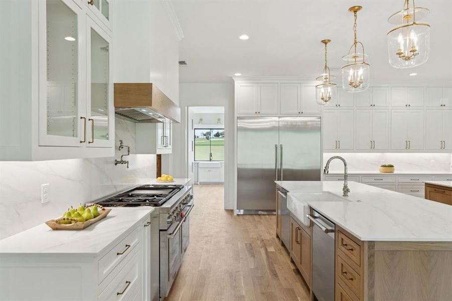 Thermador appliances, commercial 60-inch range and 72" freezer/refrigerator. Thermador appliances, commercial 60-inch range and 72" freezer/refrigerator.