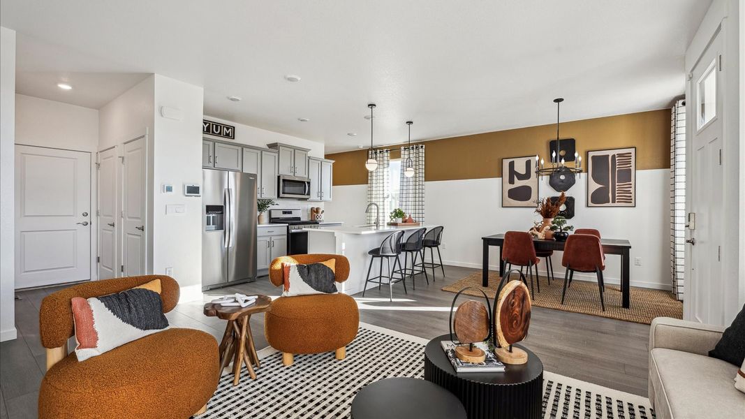 Representative furnished interior of a home built from the Vail by D.R. Horton in Villas at Vantage, Berthoud (Image 8).