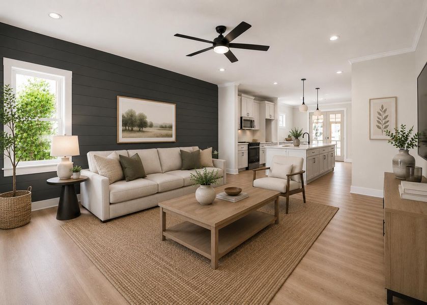Furnished interior view inside a new home in , Holly Hill (Image 6). Furnished interior view inside a new home in , Holly Hill (Image 6).