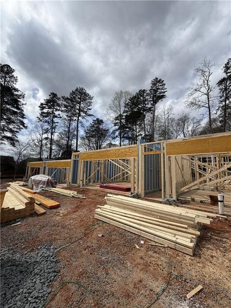 In-progress construction of a new home in Cherokee Township, Acworth, GA (Image 41).
