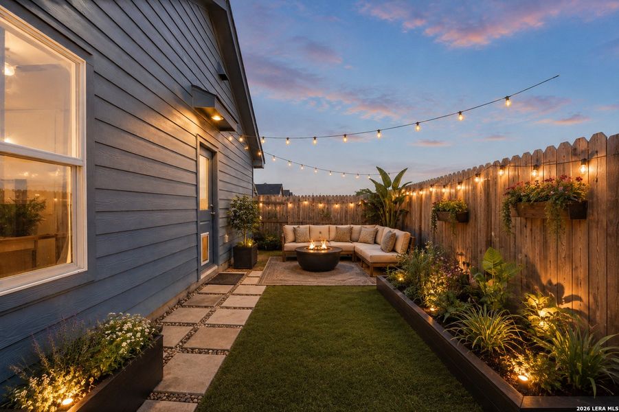 Exterior details and patio area of a home in Navarro Ranch, Seguin (Image 3). Exterior details and patio area of a home in Navarro Ranch, Seguin (Image 3).