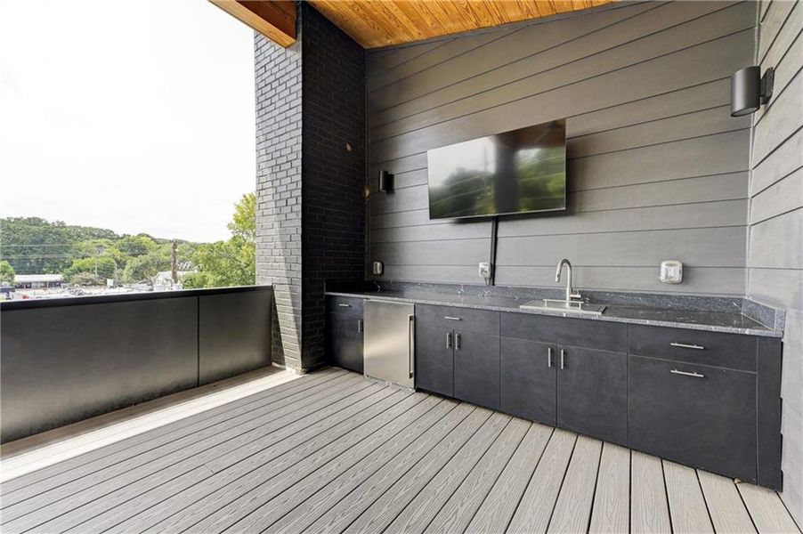 Exterior details and patio area of a home in , Atlanta (Image 4). Exterior details and patio area of a home in , Atlanta (Image 4).