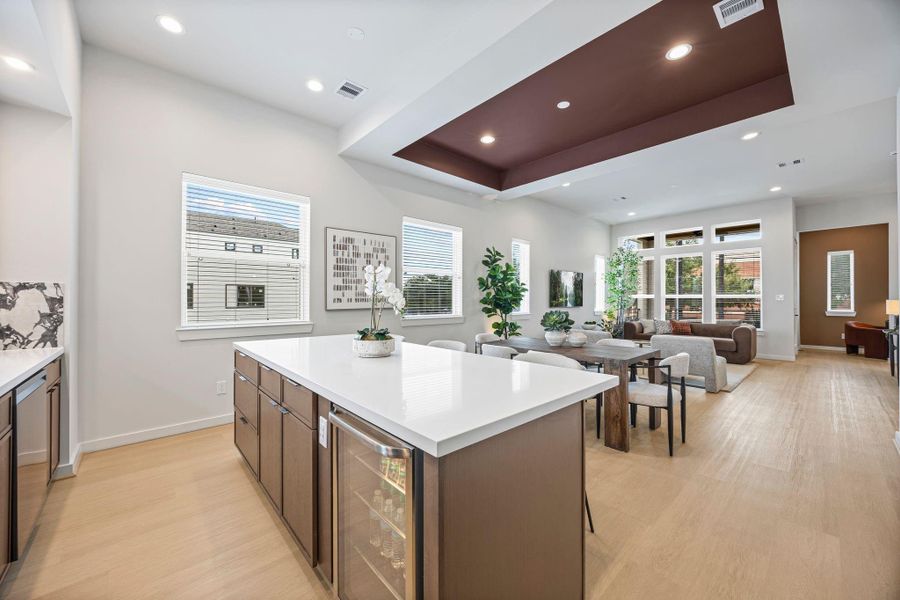 Kitchen, Dining, Living
