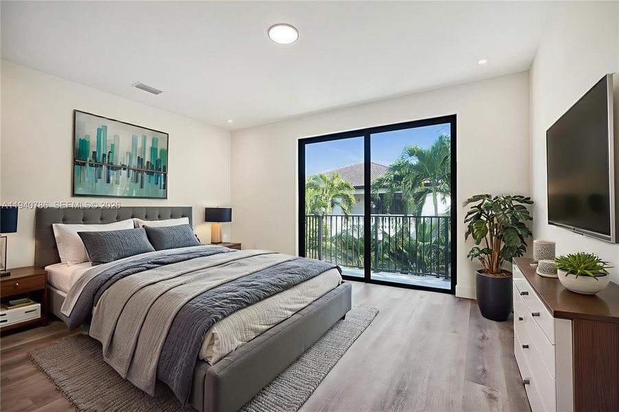 Furnished interior view inside a new home in , Miami (Image 12).