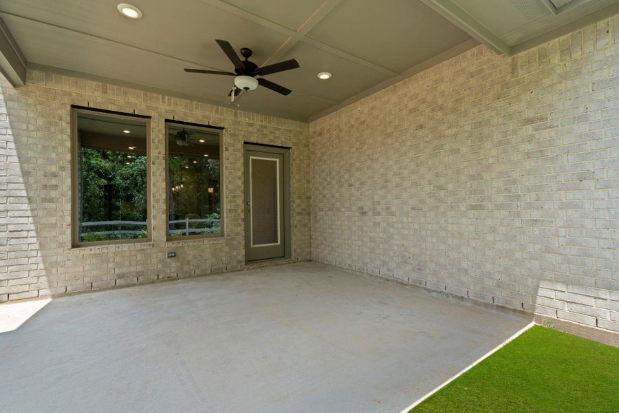 Exterior details and patio area of a home in Two Step Farm, Montgomery (Image 3). Exterior details and patio area of a home in Two Step Farm, Montgomery (Image 3).