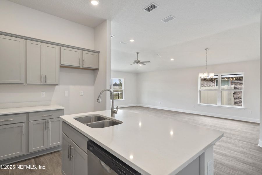 Furnished interior view inside a new home in Shadow Crest at Rolling Hills, Green Cove Springs (Image 10). Furnished interior view inside a new home in Shadow Crest at Rolling Hills, Green Cove Springs (Image 10).