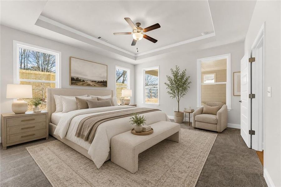 Furnished interior view inside a new home in Cooper's Walk, Loganville (Image 7).