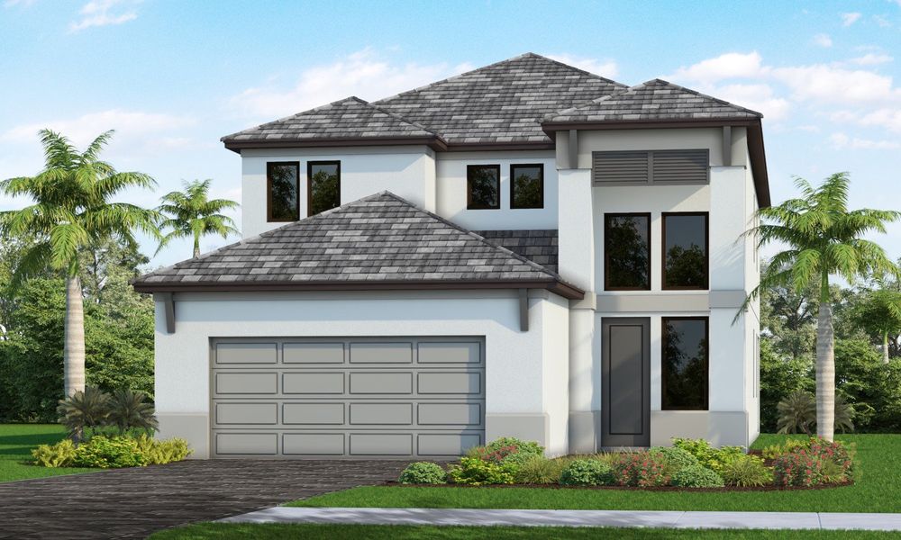 Representative exterior photo of a completed home built from the Vision 2 by Neal Communities in Grand Park, Sarasota, FL (Image 4).