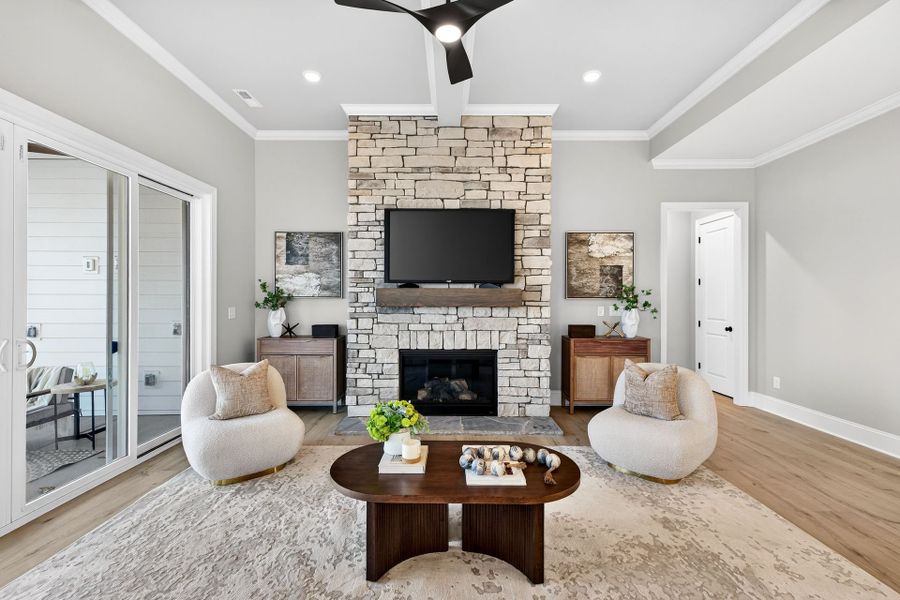 Furnished interior view inside a new home in Edgewater - Harbor Pointe, Lancaster (Image 13). Furnished interior view inside a new home in Edgewater - Harbor Pointe, Lancaster (Image 13).