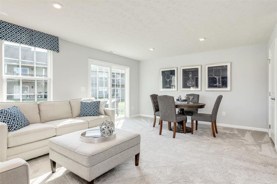 Representative furnished interior of a home built from the Mozart w/ Unfinished Basement by Ryan Homes in Fall Crest, Nashville (Image 7).