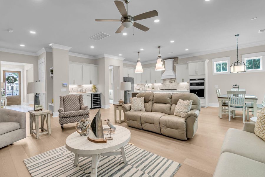 Furnished interior view inside a new home in Overlook at Copahee Sound, Awendaw (Image 45). Furnished interior view inside a new home in Overlook at Copahee Sound, Awendaw (Image 45).
