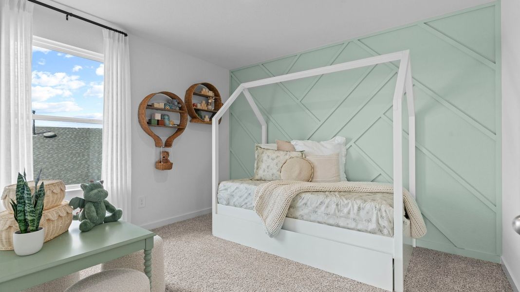 Furnished interior view inside a new home in Caldwell Crossing, Iowa Colony (Image 15).