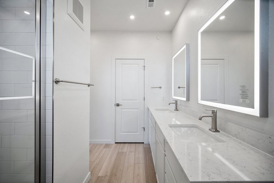Furnished interior view inside a new home in Lyric at RidgeGate Condos, Lone Tree (Image 10).