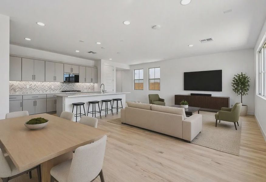 Great Room Virtually Staged - 5 of 14