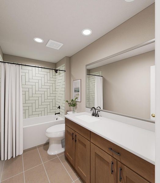 Representative furnished interior of a home built from the Walker by Tri Pointe Homes in Carriage Collection at Painted Tree, McKinney (Image 15).