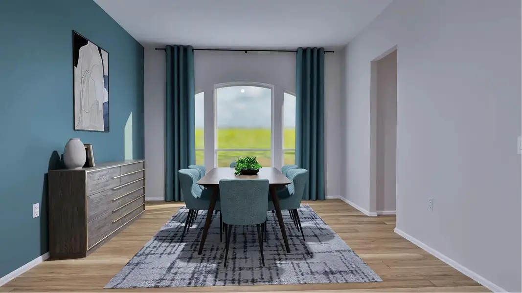 Furnished interior view inside a new home in Samara: Wentworth, League City (Image 7).