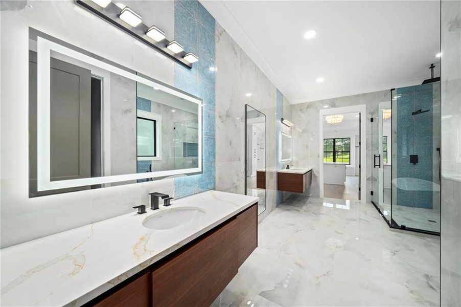 Furnished interior view inside a new home in , Suwanee (Image 43).