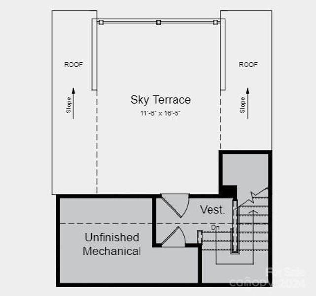 Structural options added include; Gourmet kitchen, fireplace, full bath at main level, tray ceilings at primary suite, ledge at primary shower, and sky terrace.