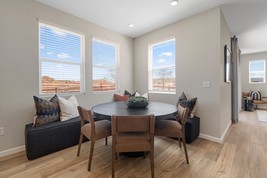 Representative furnished interior of a home built from the 4005 by Risewell Homes in Harvest Crossing, Aurora (Image 5).
