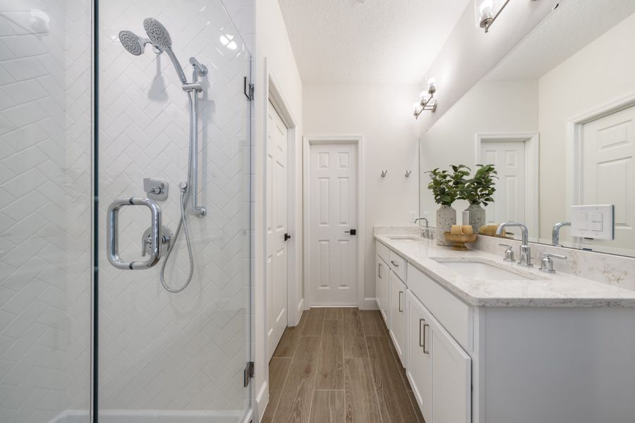 Primary Bathroom | Skye | Spring Walk at The Junction | New Homes in DeBary, FL | Landsea Homes