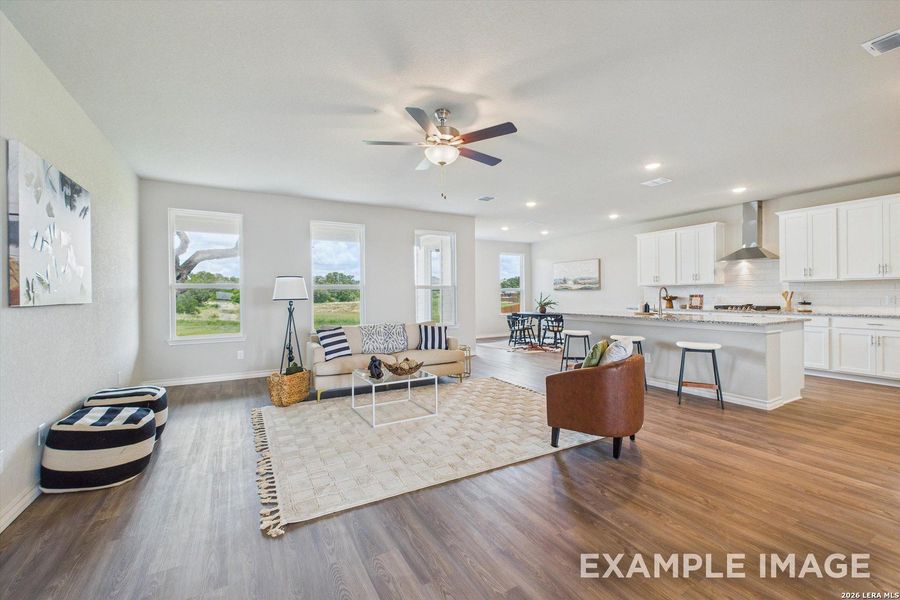 Furnished interior view inside a new home in Potranco Oaks, Castroville (Image 18).